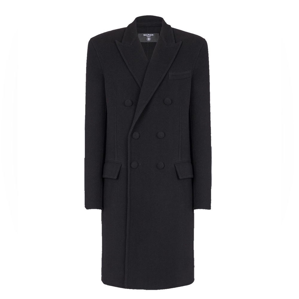 Balmain Double face wool and cashmere coat